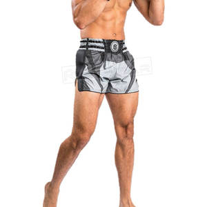 High Quality Customized Factory-Made Muay Thai <b>Shorts</b> Casual Solid Woolen Fabric <b>Elastic</b> <b>Waist</b> Closure Boxer <b>Shorts</b> - Product Image 5