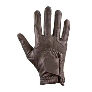 Gants de sport d'équitation unisexes en cuir marron à mouvement libre toutes saisons - Product Image 5