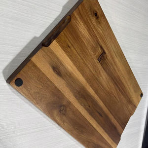 Tabla de cortar rectangular premium de madera de acacia, tabla para servir pizza y queso, hecha a mano en India. - Product Image 1
