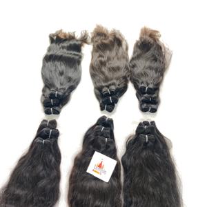 100% cuticule brute indienne alignée noir vague profonde traitement chimique aucun Extensions de cheveux humains de couleur naturelle des femmes - Product Image 4