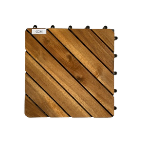 Vietwood Fabrication directe Carrelages de terrasse en bois d'acacia moderne à emboîtement 8 lattes Parquet de terrasse extérieure - Product Image 1