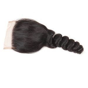 Vendeurs de cheveux de haute qualité fermeture à lacet premium cuticule aligné cheveux vierges extensions de cheveux humains ondulés, fermeture à lacet bodywave - Product Image 5