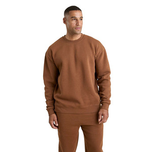 100% algodón personalizado 2 piezas Jogger conjunto algodón cuello redondo pulóver sudaderas para invierno ligero para hombres al por mayor - Product Image 2