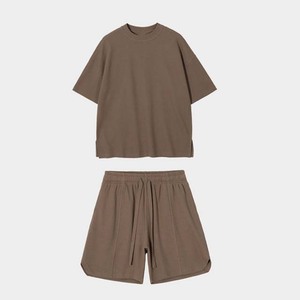 2025 verano alta calidad camiseta y pantalones cortos conjunto hombres nueva moda 100% algodón Casual Fitness desgaste hombres pantalones cortos conjunto - Product Image 3