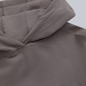 Sudadera con capucha para hombre y mujer de peso pesado hecha a medida con cuello con capucha y hombro caído para la posición del logotipo frontal de invierno-MOQ bajo para la venta en línea - Product Image 6