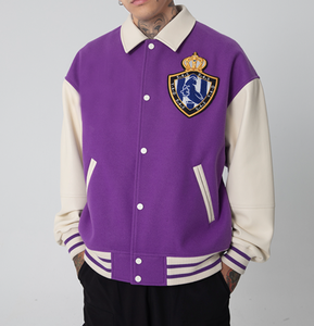 Apliques Chenille parches Varsity chaqueta al aire libre invierno hombres Vintage Streetwear College Letterman béisbol bombardero chaqueta - Product Image 1