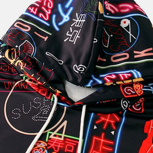 2022 meilleures ventes hommes Allover imprimé surdimensionné sweats à capuche en coton élégant nouveauté vêtements d'hiver sweats à capuche et sweat-shirts - Product Image 5