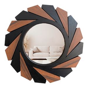 Muebles LIXORA, Espejo de Madera Rectangular Redondeado Multiusos de Lujo Moderno, Hecho en India (Delhi), para Uso en Hoteles y Baños - Product Image 1