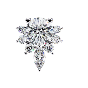 Boucles d'oreilles uniques en or 18 carats avec diamant de laboratoire, boucles d'oreilles de qualité supérieure - Product Image 1