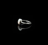 Bague de fiançailles et de mariage en argent sterling 925 avec opale, style vintage, sertissage clos, certifiée par un tiers, pierre précieuse indienne, pour enfants