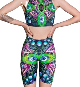 Shemax 2024 Pole Dance Fitness Gym Yoga High Quality Custom Trippy High Waisted Biker <b>Shorts</b> <b>Rave</b> <b>Shorts</b> Pole Dance - Product Image 1