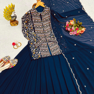 Designer Lehenga <b>Top</b> And Dupatta With Sequence Work - Product Image 1