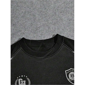 Custom <b>Thermal</b> Low Price Wholesale Men's Letter Graphic <b>Top</b> Stitching Breathable Sweatshirt <b>Long</b> <b>Sleeve</b> Crewneck Pullover <b>Top</b> - Product Image 6