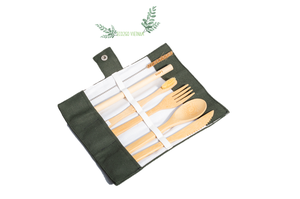 Juego de Cubiertos de Bambú para Cocina, Artículos Personalizados y Grabado con Logotipo Láser - Product Image 6