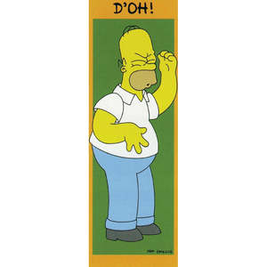 Póster Decorativo de Pared de Papel con Diseño Moderno de Los Simpson, Homer D'Oh - Product Image 1