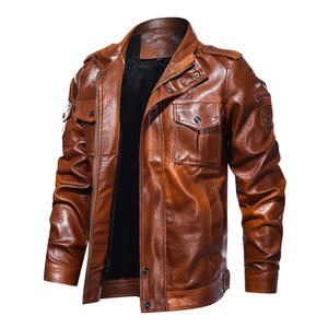 แจ็กเก็ตหนังสำหรับผู้ชายแจ็กเก็ตแฟชั่นหนังแท้สำหรับผู้ชายดีไซน์ใหม่ออกแบบโลโก้ได้ตามต้องการ - Product Image 4