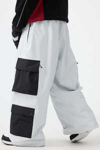 Pantalones deportivos de esquí y nieve de invierno con estilo para hombre, pantalones Cargo holgados con múltiples bolsillos XL, ropa deportiva a prueba de viento para exteriores, Unisex - Product Image 4