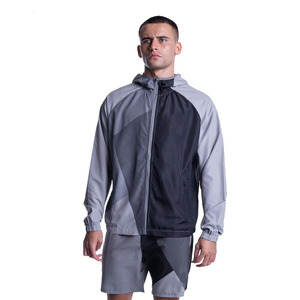 Top Selling Customized Men's Winter Waterproof Hooded Windbreaker Jackets <b>Canvas</b> Fabric with Contrast <b>Colour</b> Raglan Sleeves - Product Image 4