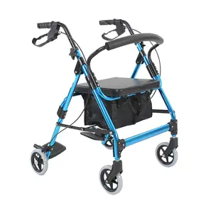 Walker Orang Tua Penyandang Cacat, Kereta Belanja Orang Tua Kesehatan Kaki, Rollator Walker Aluminium