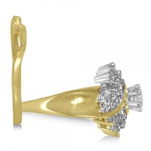 Anillo de Compromiso y Conjunto Nupcial con Halo de Diamantes en Oro Amarillo de 14k, Anillos con Diamantes de 1.16ct - Product Image 6