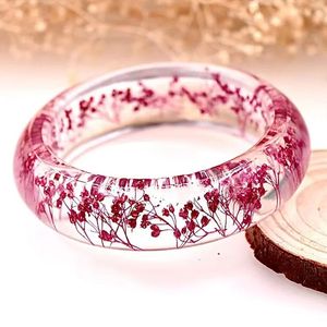 Small Size Clear Exquisite <b>Resin</b> <b>Crafts</b> Bracelet Wrist Women Girls' Acrylic Opening Bangles Design - Product Image 2