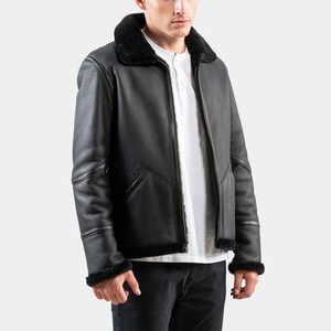 Chaqueta de bombardero de cuero con capucha de alta calidad/chaquetas de cuero para hombre/chaqueta de cuero de Pakistán personalizada y al por mayor - Product Image 2