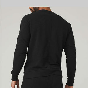 เสื้อสเวตเตอร์ผู้ชายเสื้อสวมหัวคอกลมผ้าฝ้ายเนื้อนุ่มมีคุณสมบัติป้องกันไฟฟ้าสถิตย์และเสื้อฮู้ดติดโลโก้ตามสั่ง - Product Image 4