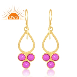 925เงินสเตอร์ลิง18K ประดับเพชรควอตซ์พลอยทับทิมชุบทอง18K - Product Image 2