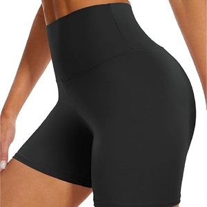 Recién llegado, pantalones cortos de yoga para mujer, mallas OEM, pantalones cortos de cintura alta sin costuras con bolsillos - Product Image 1