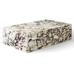 Calacatta Viola tavolino in <span class=keywords><strong>marmo</strong></span> <span class=keywords><strong>rosso</strong></span> zoccolo tavolino basso in pietra - Product Image 2