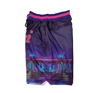 Shorts de sport respirants anti-rétrécissement pour hommes, motif uni, impression par sublimation, vêtements d'équipe pour garçons et adultes - Product Image 2