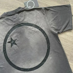Camisetas personalizadas de algodón de gran tamaño para hombre, ropa de calle en blanco de peso pesado liso de alta calidad, camiseta desgastada lavada con agua ácida para hombre - Product Image 2