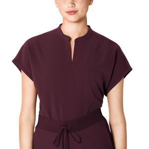 Tenues d'hôpital pour femmes avec logo personnalisé, ensembles d'uniformes Dolman grande taille, matière en jersey extensible chirurgicale, détection directe des aiguilles - Product Image 3