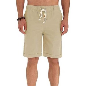 Shorts de jogging pour hommes en molleton 100% coton, sur mesure, prix de gros, taille élastique, pour la gym et le fitness, couleur unie - Product Image 3