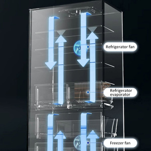 Réfrigérateur domestique à air frais sans givre à plusieurs portes de style français 525L à quatre portes à première classe d'efficacité énergétique à onduleur - Product Image 2