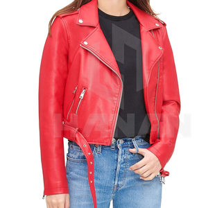 แจ็กเก็ตหนังฤดูหนาวสำหรับผู้หญิงมีปลอกคอขนเทียมด้านหน้ามีซิปและการออกแบบภายในให้ความอบอุ่น - Product Image 5