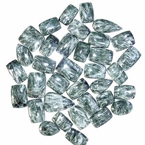 Venta al por mayor de cabujones de piedras preciosas de cuarzo serafinita natural de calidad AAA + para lote de suministros de joyería - Product Image 6