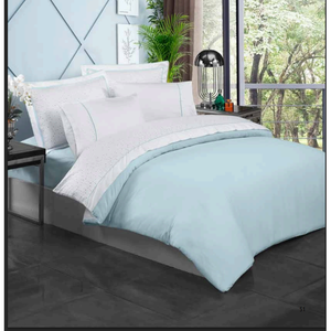 Juego de Ropa de Cama de Lujo de 6 Piezas, Tamaño King, Satén de Algodón, Funda de Edredón XL, Sábana Ajustable y Fundas de Almohada a Rayas para Uso Doméstico - Product Image 4