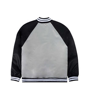 2025 Veste en satin OEM pour hommes, style vintage, blouson bombardier rouge de baseball Letterman, blouson bombardier à quantité minimale de commande bas pour homme - Product Image 3