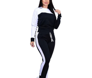 ชุดวอร์มผู้หญิงผ้าฝ้ายสั้นเข้ารูป, ชุดวอร์มใส่วิ่งแขนยาว - Product Image 2