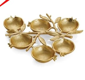 Bol décoratif design en aluminium moulé, finition dorée, motif floral moderne 2026, pour la décoration intérieure et les cadeaux occasionnels - Product Image 4