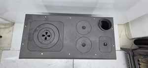 Poêle à bois de luxe Dorello avec four, portes en verre, thermomètre, poignées en bois - Product Image 3