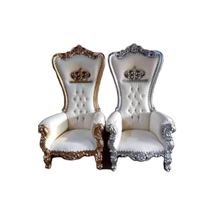 Custom Order <b>High</b> <b>Back</b> King Throne <b>Chairs</b> Syahrini Sofa <b>Chair</b> European Design Solid Wood Custom Color Living Room Furniture Made - Product Image 1