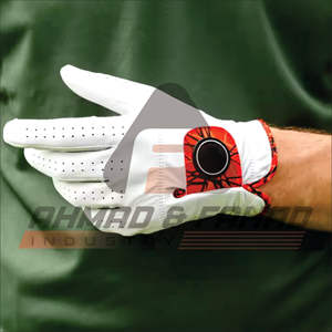 Guante de golf profesional para zurdos para hombres, nuevo diseño hecho a medida con empuñadura de mano transpirable de cuero genuino, sin logotipo para deportes - Product Image 3