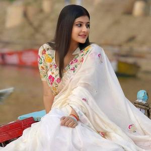 Blanco indio elegante y glamoroso alta demanda elegante último Sari de moda para fiesta étnico más vendido impresionante Sari ropa de novia - Product Image 2