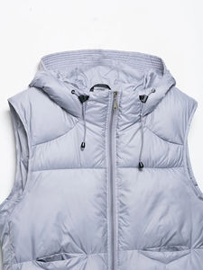 2025 mujeres Parka chaleco chaqueta con capucha sin mangas Puffer abrigo Casual cálido chaleco moda prendas de vestir exteriores señoras chaqueta con bolsillos - Product Image 6