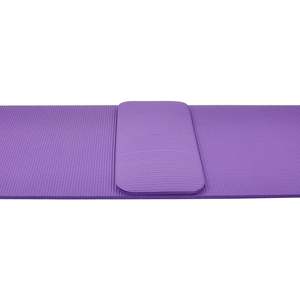 GoYoga+ 71x24in Purple <b>Exercise</b> Yoga Mat with <b>Knee</b> Pad & Strap BalanceFrom Fitness Made of Foam - Product Image 6