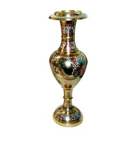 Meilleure vente Vase à fleurs en laiton personnalisé Vase en métal décoratif intérieur et extérieur Conception la plus populaire des exportateurs indiens - Product Image 1