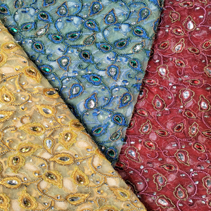Superior Quality Stunning Fashion Nigerian Mesh <b>Fabric</b> 5 Yard <b>Net</b> Lace <b>Fabric</b> With Exclusive Pattern Work For Wedding Wear - Product Image 6