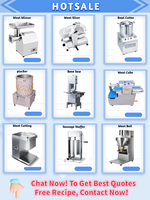 Ensemble de machines de découpe et de transformation de viande pour boucherie, restaurant et autres usages alimentaires (viande de bœuf, etc.)